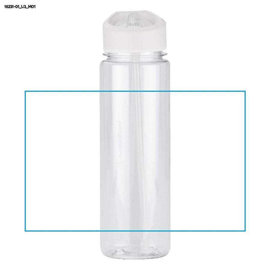 Butelka rPET RELITO, 650 ml: Obszar znakowania z przodu · Druk UV