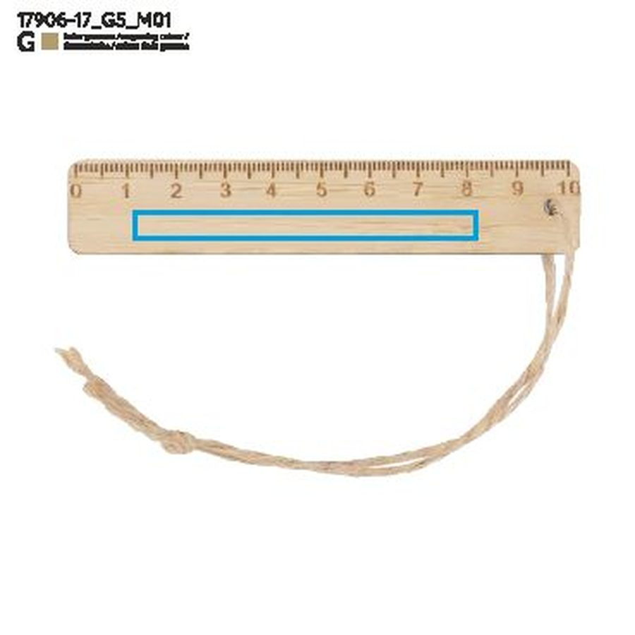 LINIFY – règle de 10 cm avec cordon: Zone de marquage avant · Gravure laser