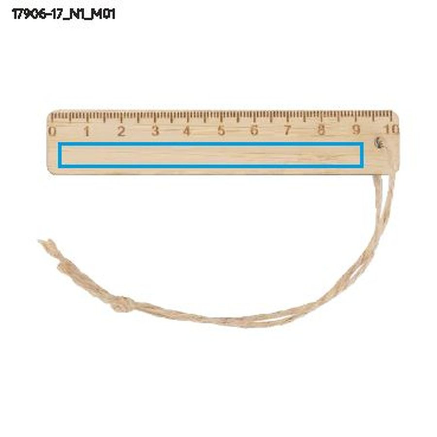 LINIFY – règle de 10 cm avec cordon: Zone de marquage avant · Tampographie