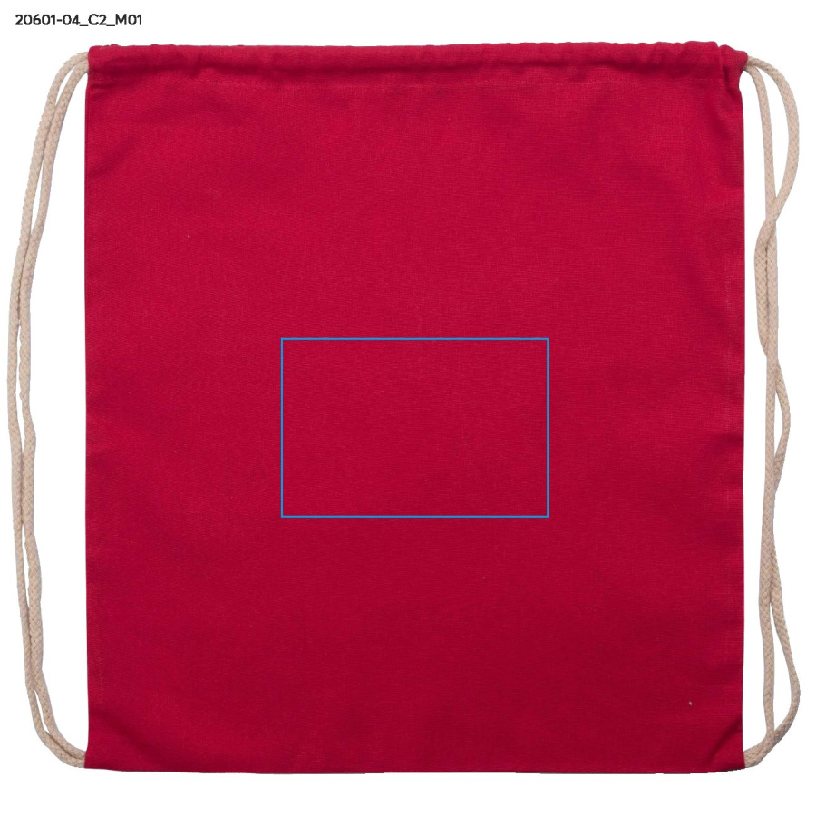 Sac en coton WOLITE COLOR: Zone de marquage avant · DTF