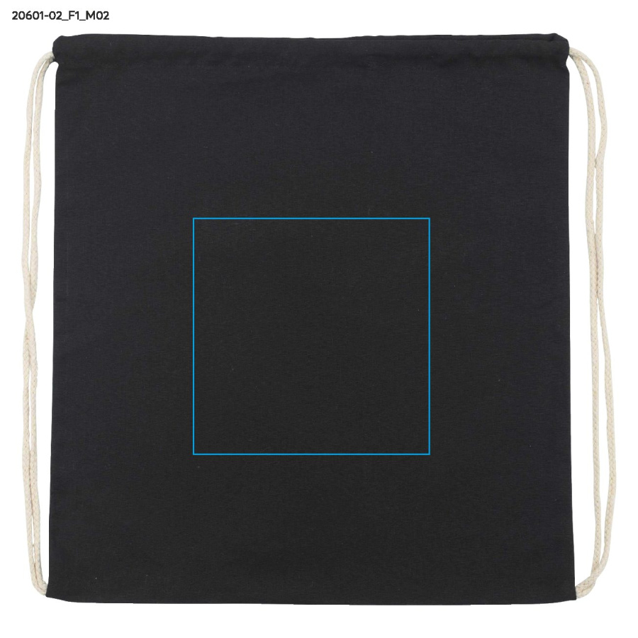 Sac en coton WOLITE COLOR: Zone de marquage arrière · Transfert sérigraphique