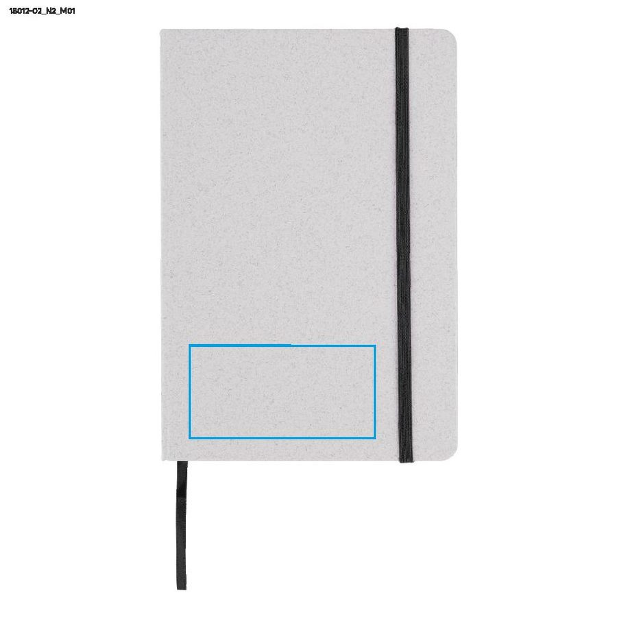 Carnet MOSATO A5: Zone de marquage avant · Tampographie