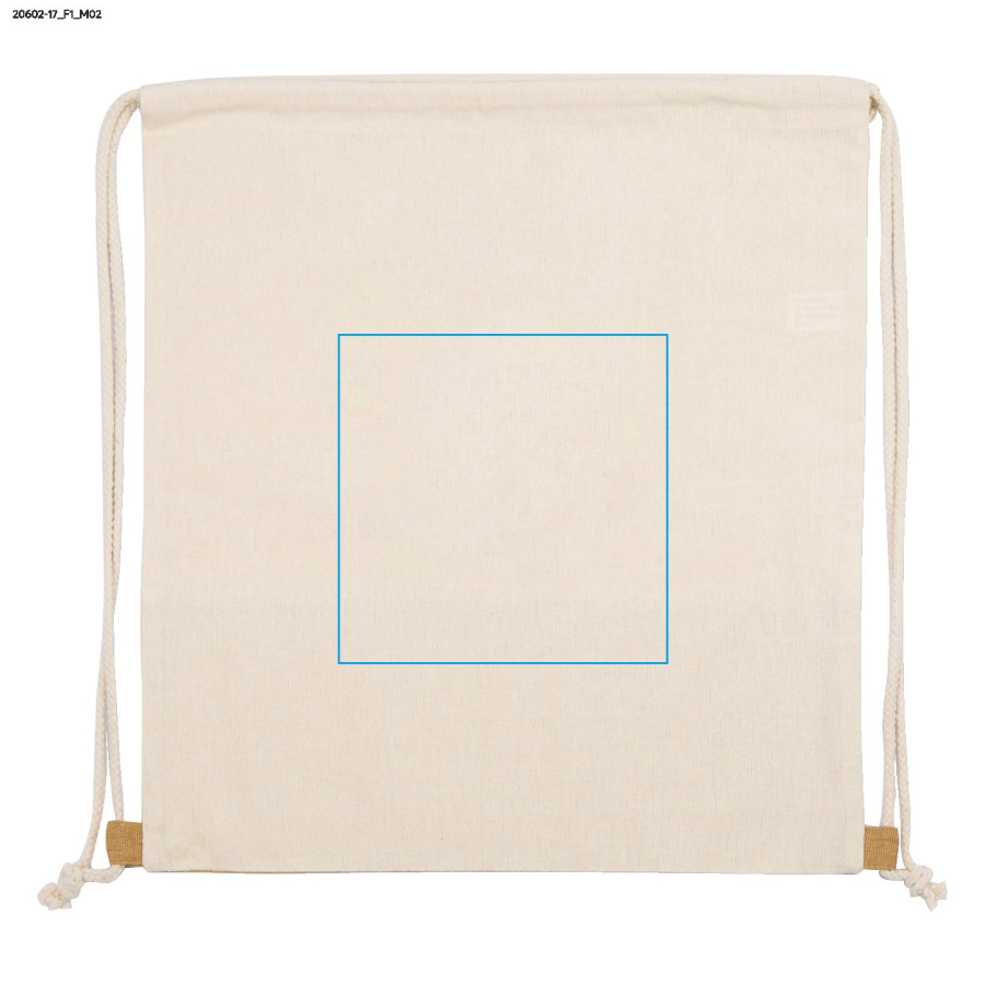JUTIK – sac en coton: Zone de marquage avant, en haut · Transfert sérigraphique