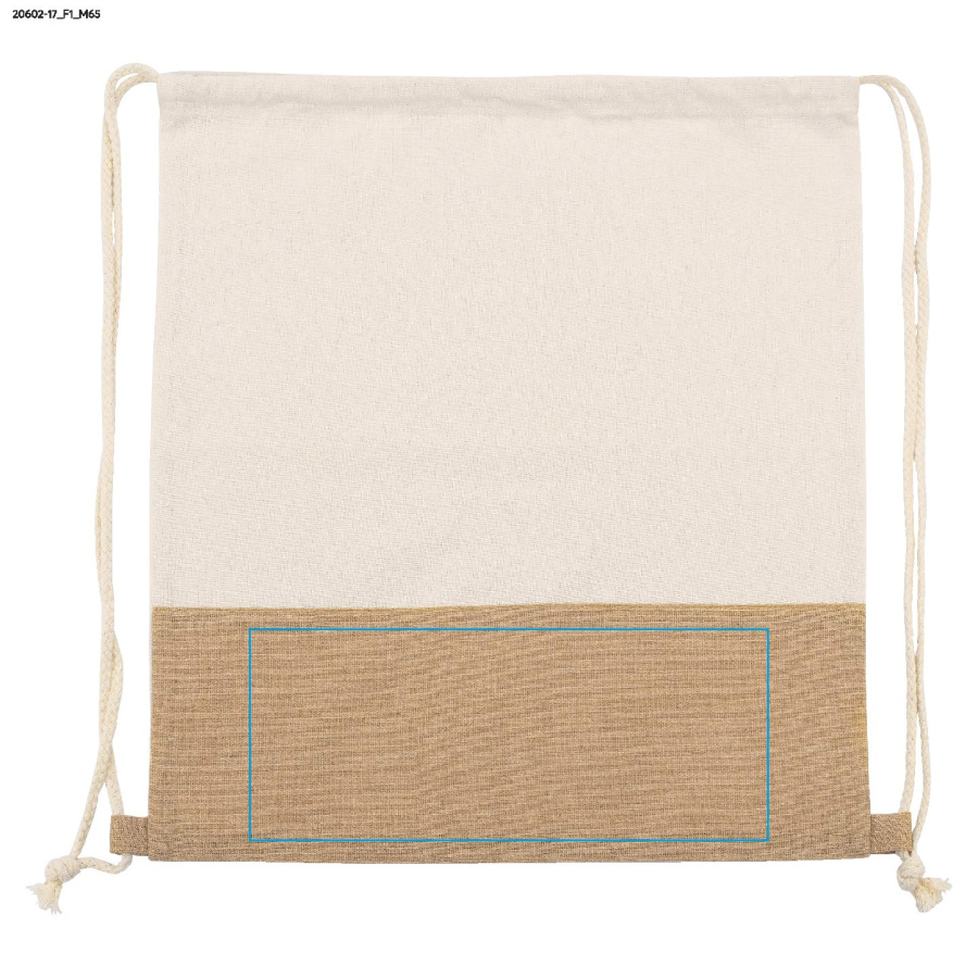 JUTIK – sac en coton: Zone de marquage avant, en bas · Transfert sérigraphique