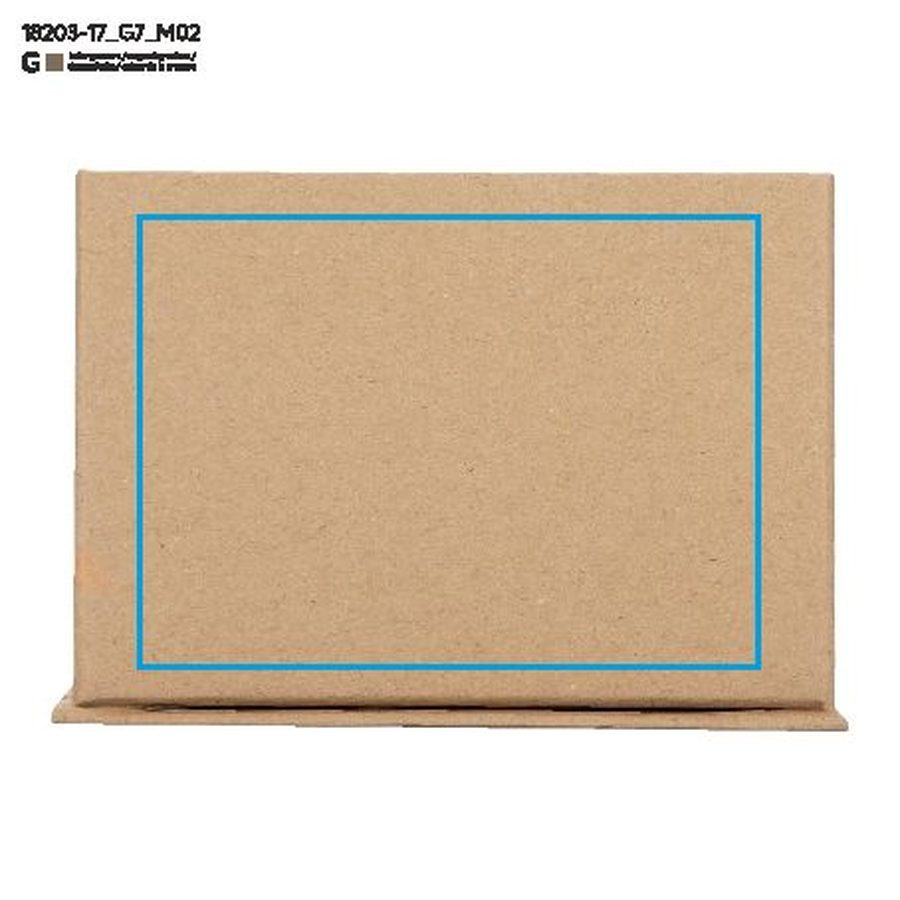 MEFO – boîte de notes adhésives: Zone de marquage arrière · Gravure laser