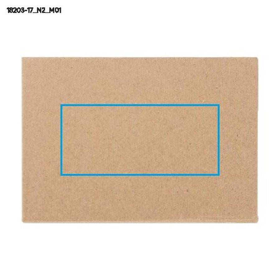 MEFO – boîte de notes adhésives: Zone de marquage avant · Tampographie
