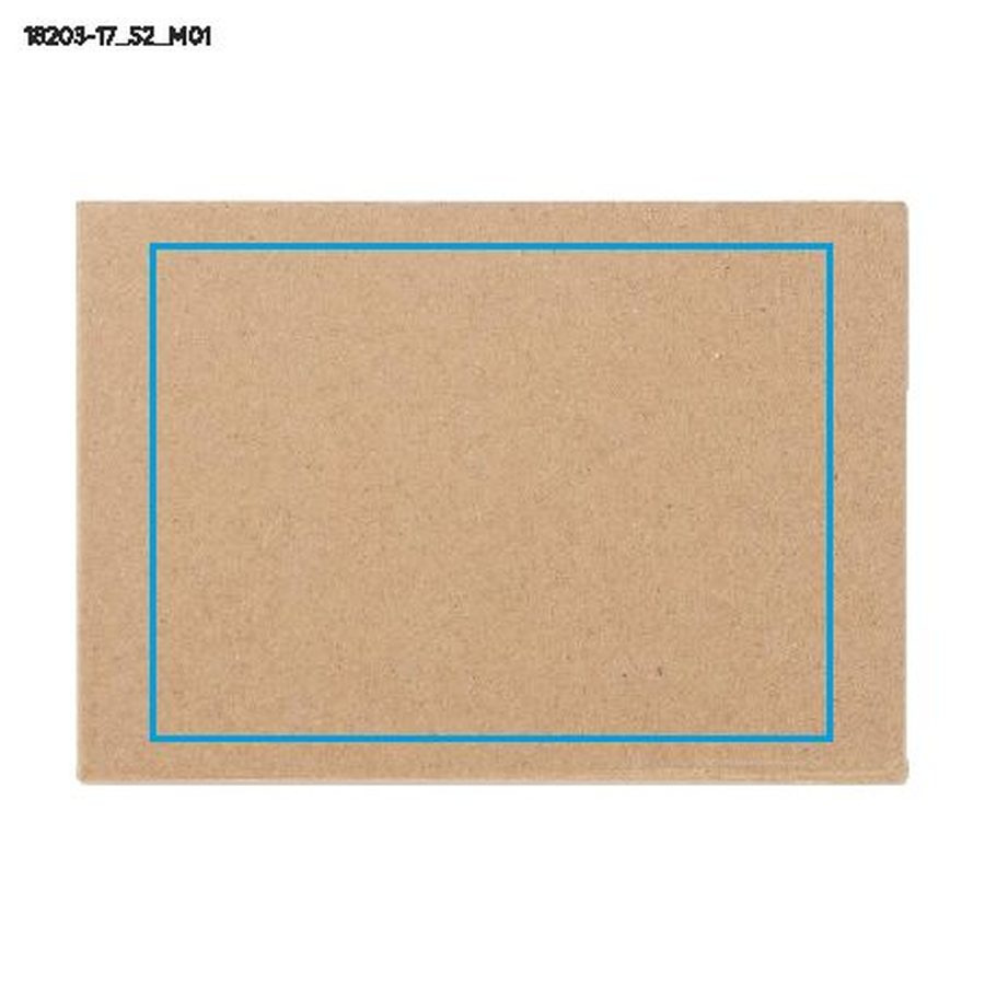 MEFO – boîte de notes adhésives: Zone de marquage avant · Sérigraphie