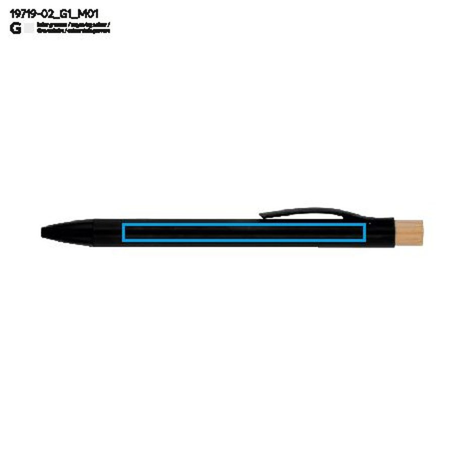 Stylo à bille PIK: Zone de marquage avant · Gravure laser