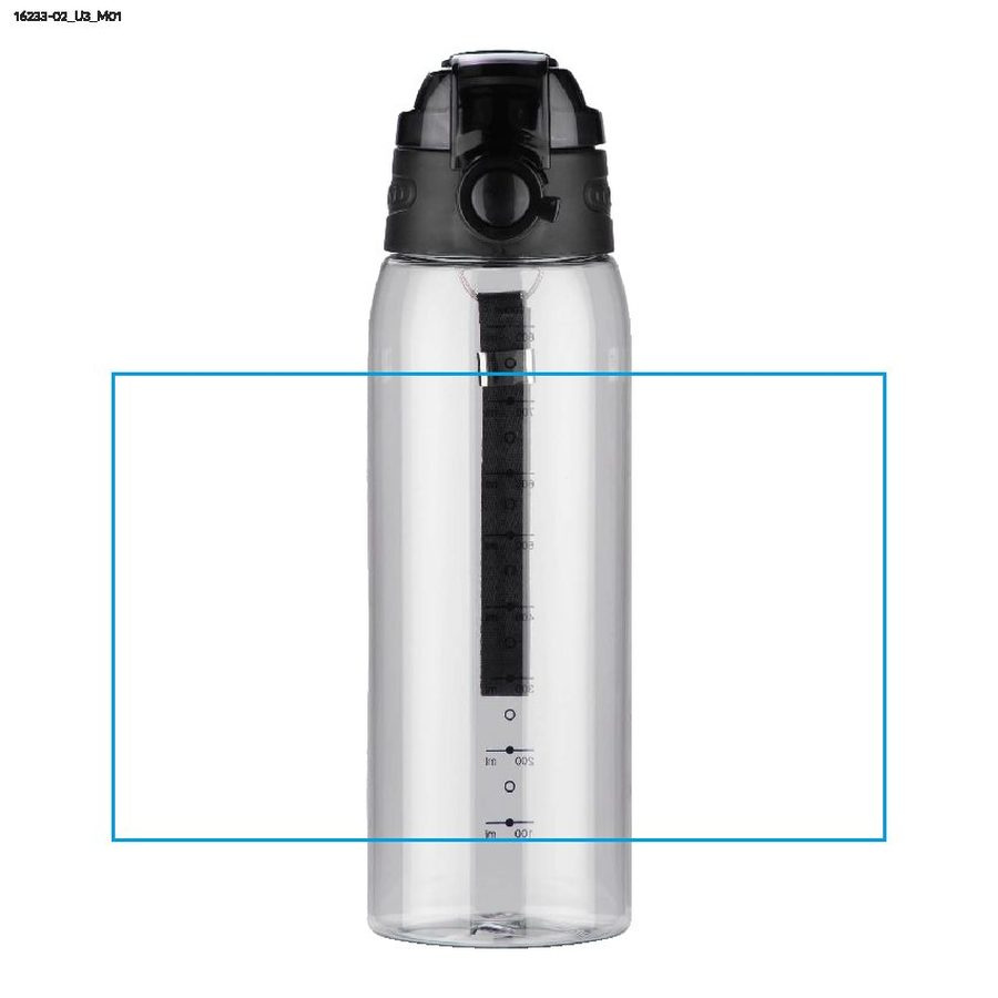 Gourde graduée KOLTER de 900 ml: Zone de marquage avant · Impression UV