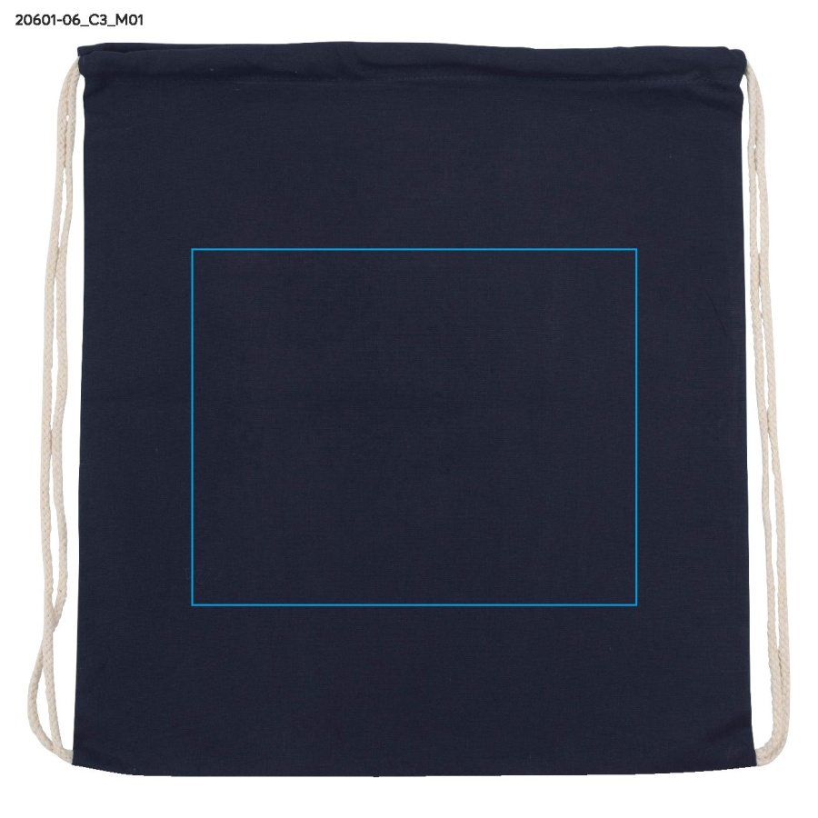 Sac en coton WOLITE COLOR: Zone de marquage avant · DTF