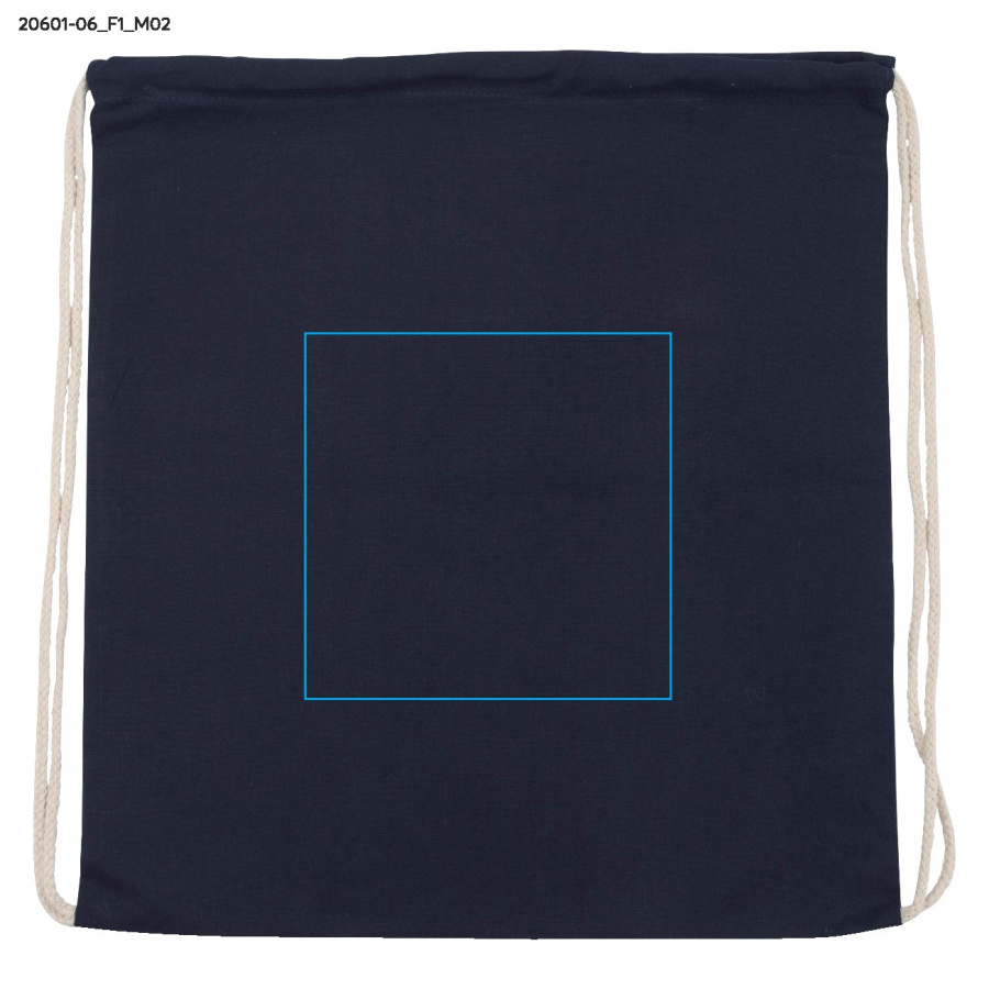 Sac en coton WOLITE COLOR: Zone de marquage arrière · Transfert sérigraphique