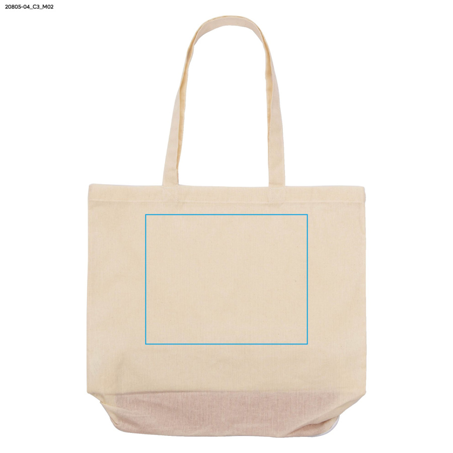 Sac de courses pliable FLIN 120 g: Zone de marquage arrière · DTF