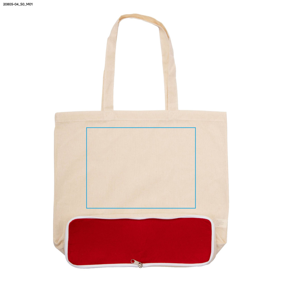 Sac de courses pliable FLIN 120 g: Zone de marquage avant · Sérigraphie