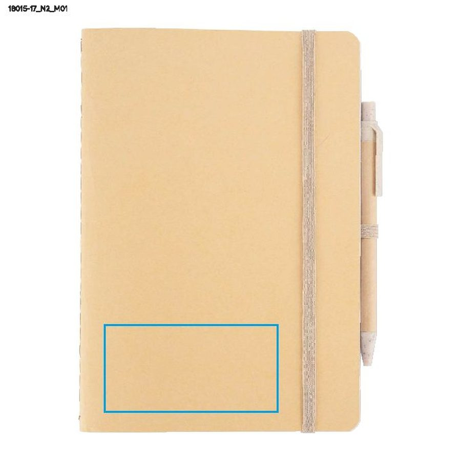 REMATT – carnet avec stylo A5: Zone de marquage avant · Tampographie