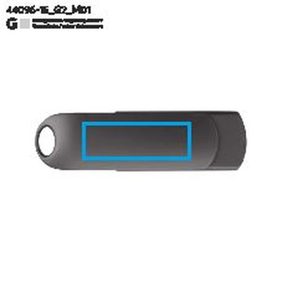 Clé USB 64 Go RONITO: Zone de marquage avant · Gravure laser