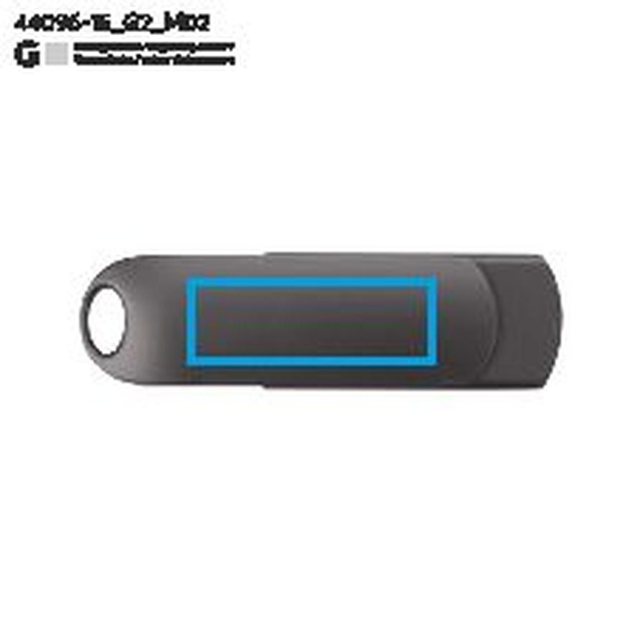 Clé USB 64 Go RONITO: Zone de marquage arrière · Gravure laser