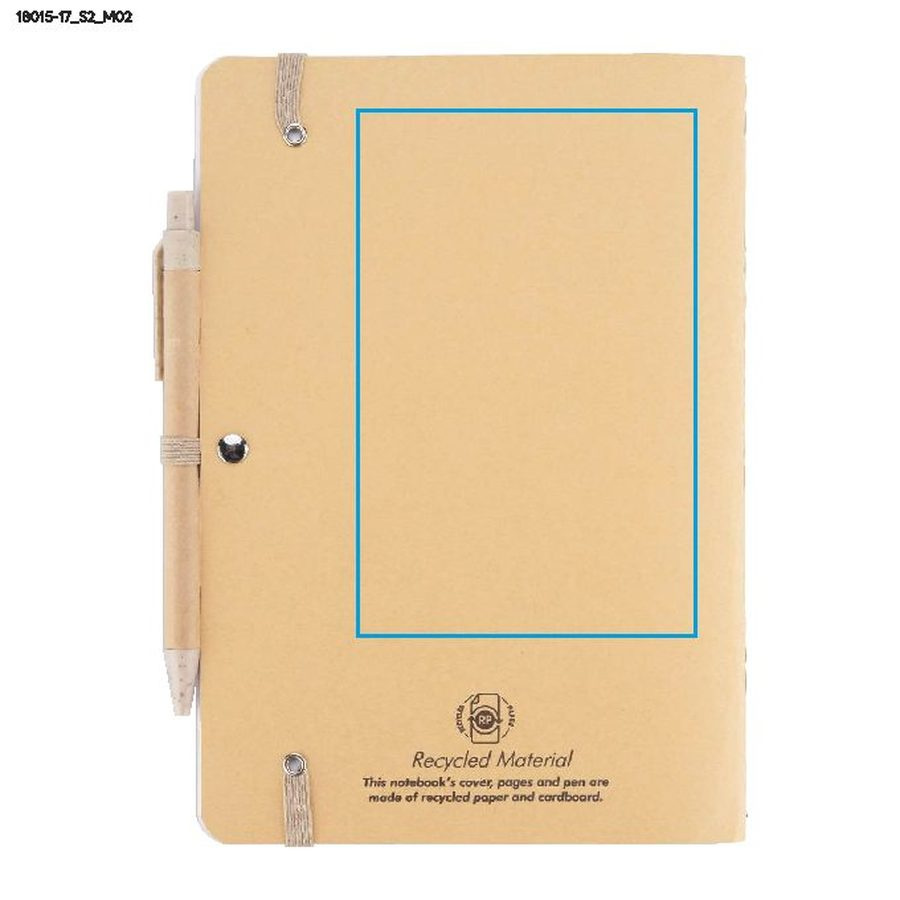 REMATT – carnet avec stylo A5: Zone de marquage arrière · Sérigraphie