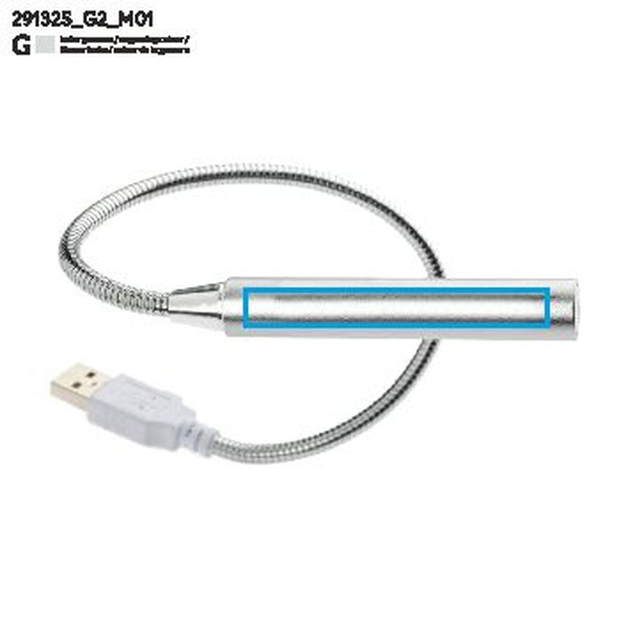 PROBE – lampe USB: Zone de marquage avant · Gravure laser