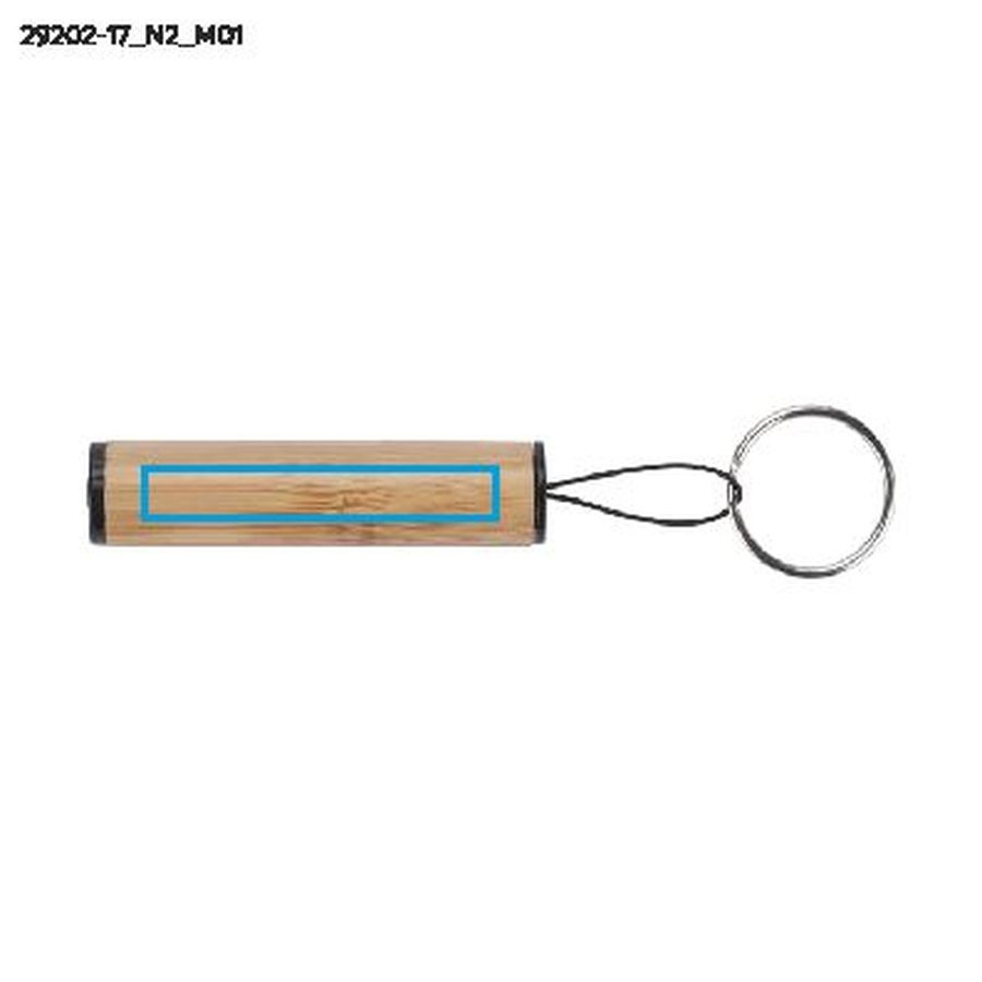 DULO – porte-clés lampe de poche: Zone de marquage avant · Tampographie
