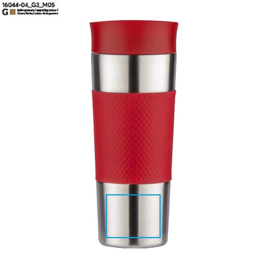 Kubek termiczny RONDE, 425 ml: Print area bottom · Laser engraving