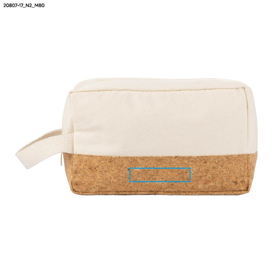 Pochette à cosmétiques CORCO: Zone de marquage cork · Tampographie