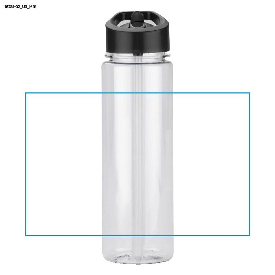Butelka rPET RELITO, 650 ml: Obszar znakowania z przodu · Druk UV