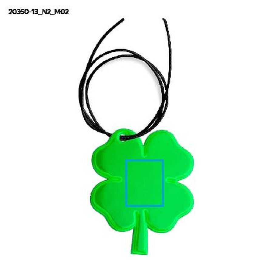 REF-CLOVER – pendentif: Zone de marquage arrière · Tampographie