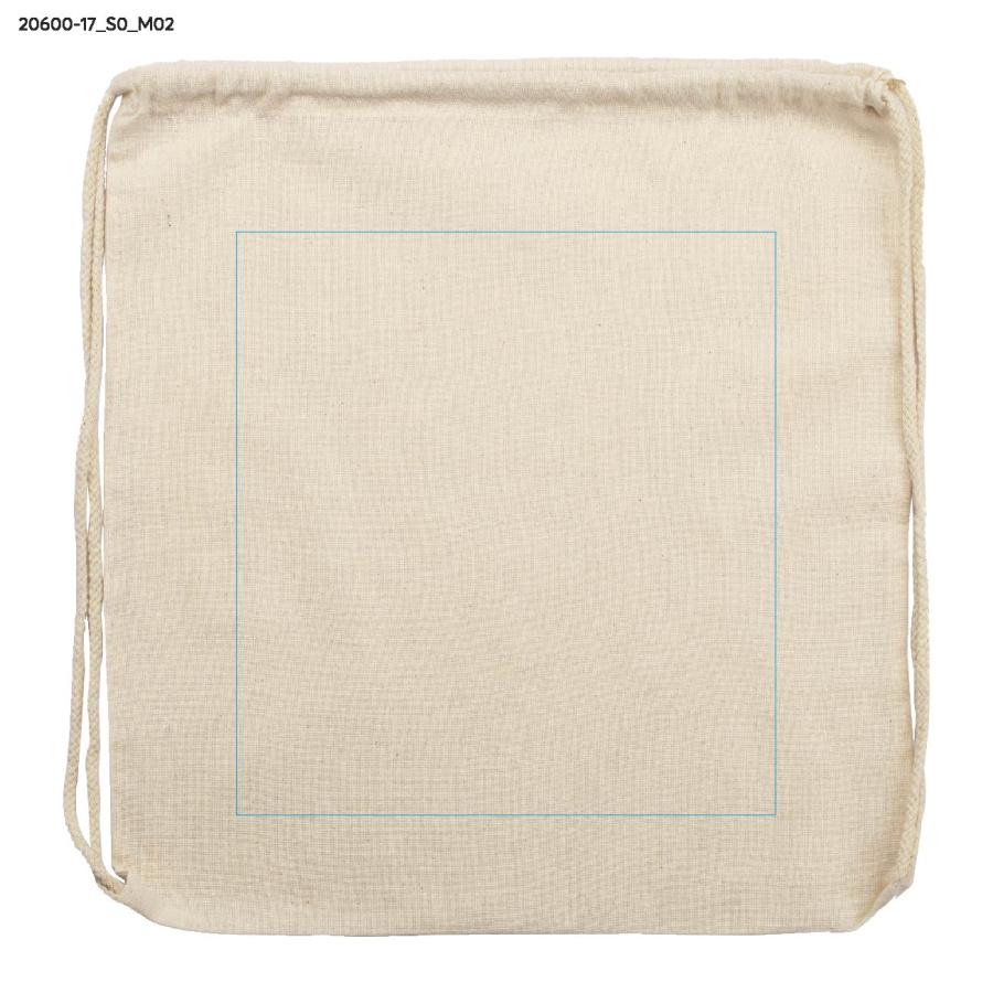 WOLITE – sac en coton: Zone de marquage arrière · Sérigraphie