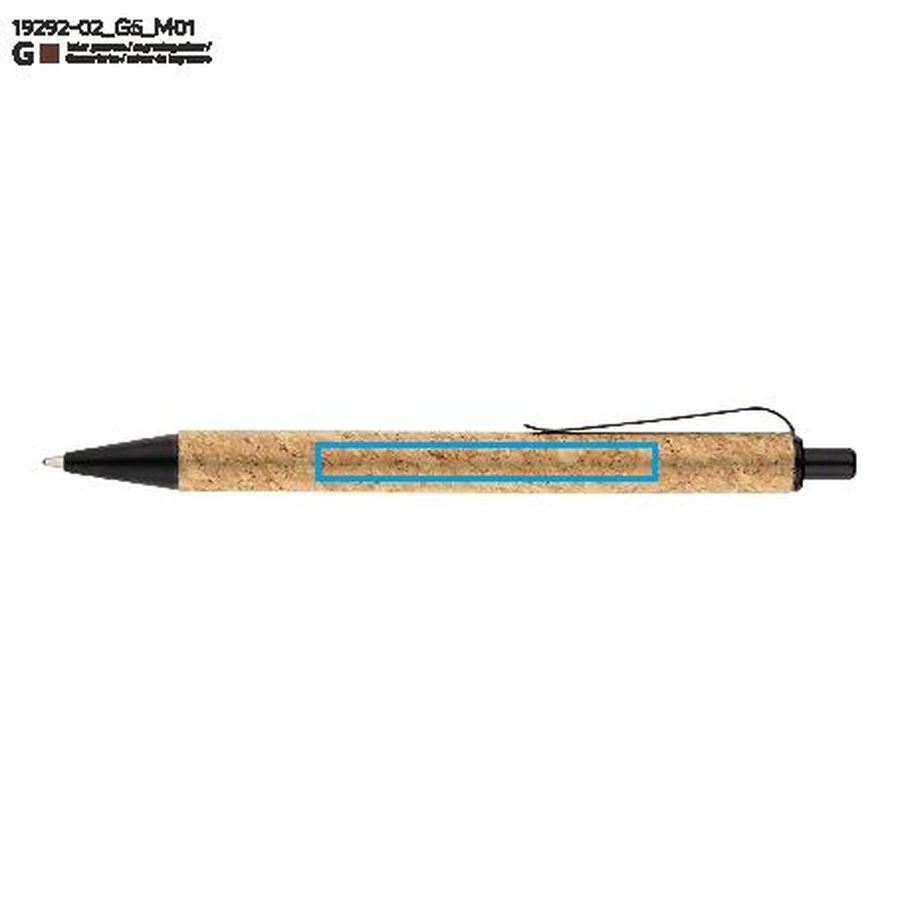 Stylo à bille KORATO: Zone de marquage avant · Gravure laser