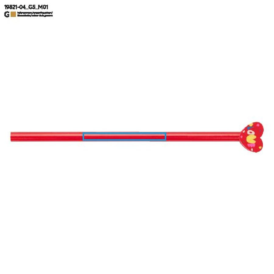 Crayon avec gomme FUNNI MIX - Grenouille: Zone de marquage avant · Gravure laser