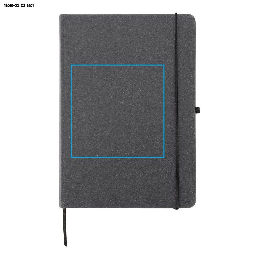 Carnet en PU recyclé GLITZO A5: Zone de marquage avant · DTF