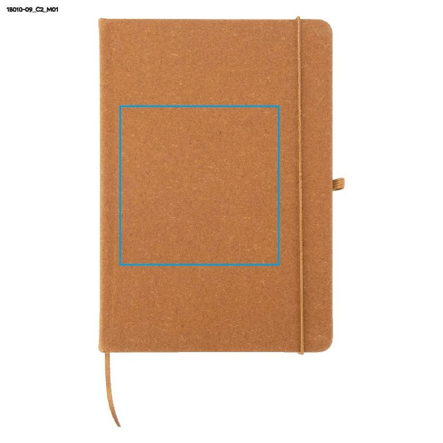 Carnet en PU recyclé GLITZO A5: Zone de marquage avant · DTF