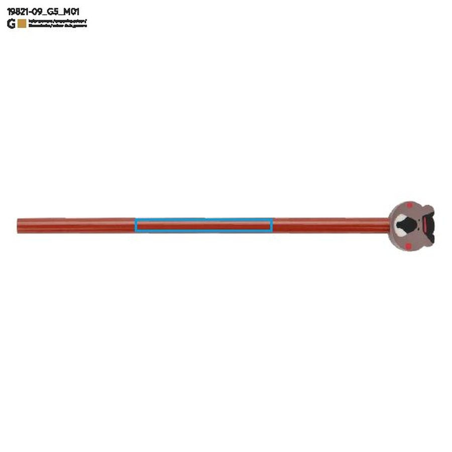 Crayon avec gomme FUNNI MIX - Grenouille: Zone de marquage avant · Gravure laser