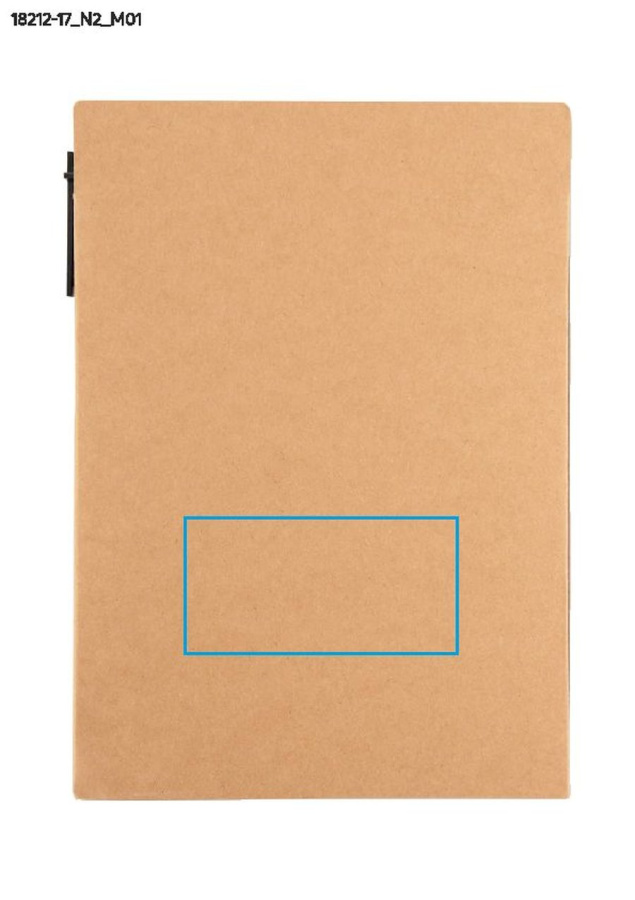 DELA – carnet A5: Zone de marquage avant · Tampographie