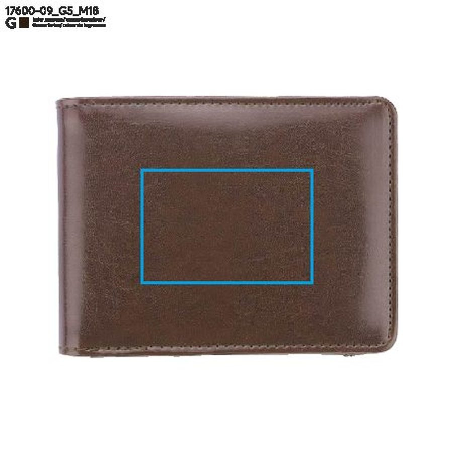 Coffret cadeau MARCUS: Zone de marquage wallet · Gravure laser
