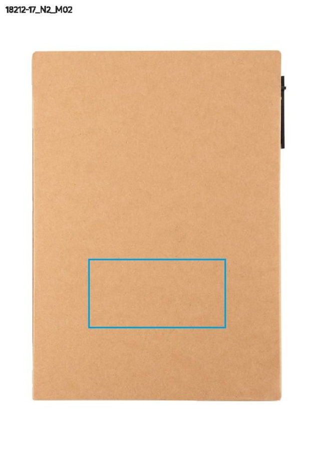 DELA – carnet A5: Zone de marquage arrière · Tampographie