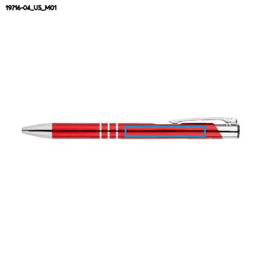 Stylo à bille rKALIPSO: Zone de marquage avant · Impression UV