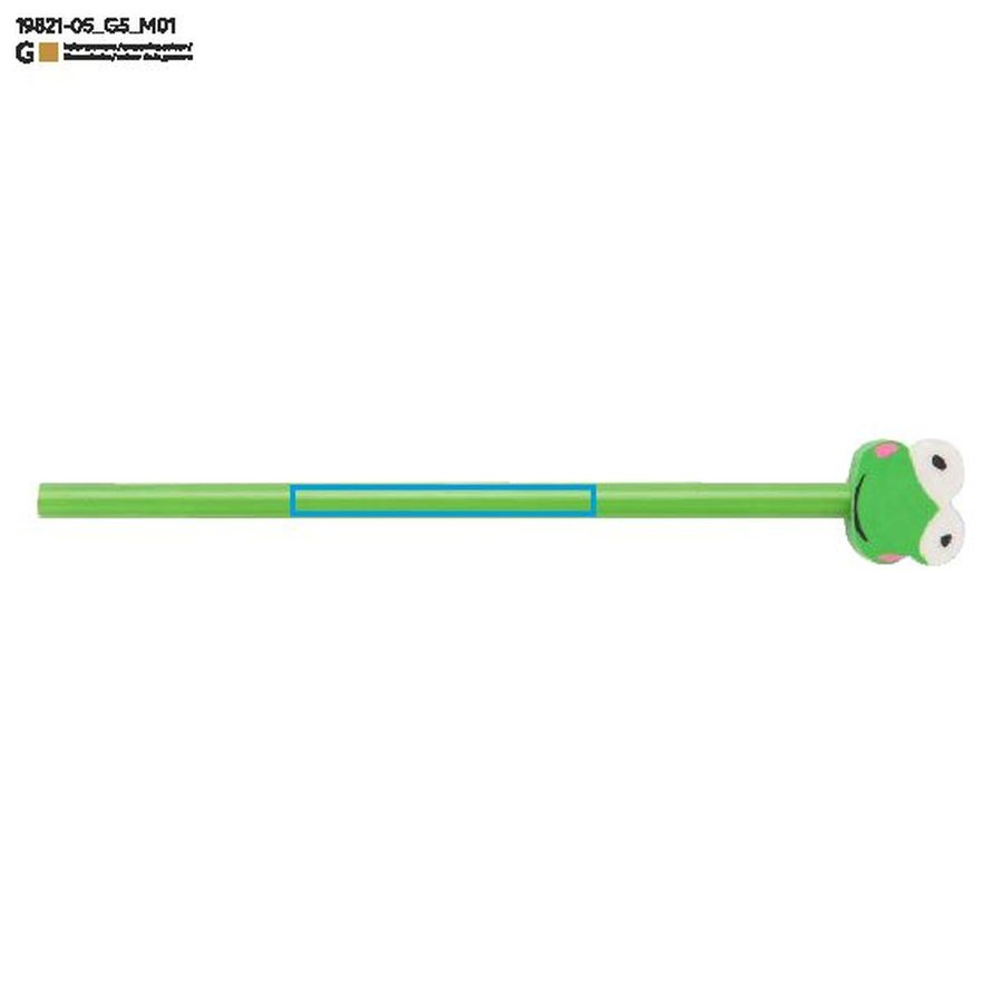 Crayon avec gomme FUNNI MIX - Grenouille: Zone de marquage avant · Gravure laser