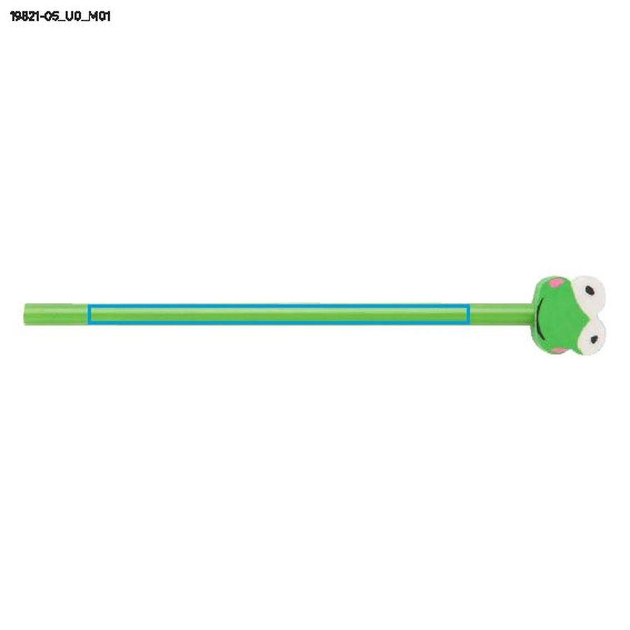 Crayon avec gomme FUNNI MIX - Grenouille: Zone de marquage avant · Impression UV