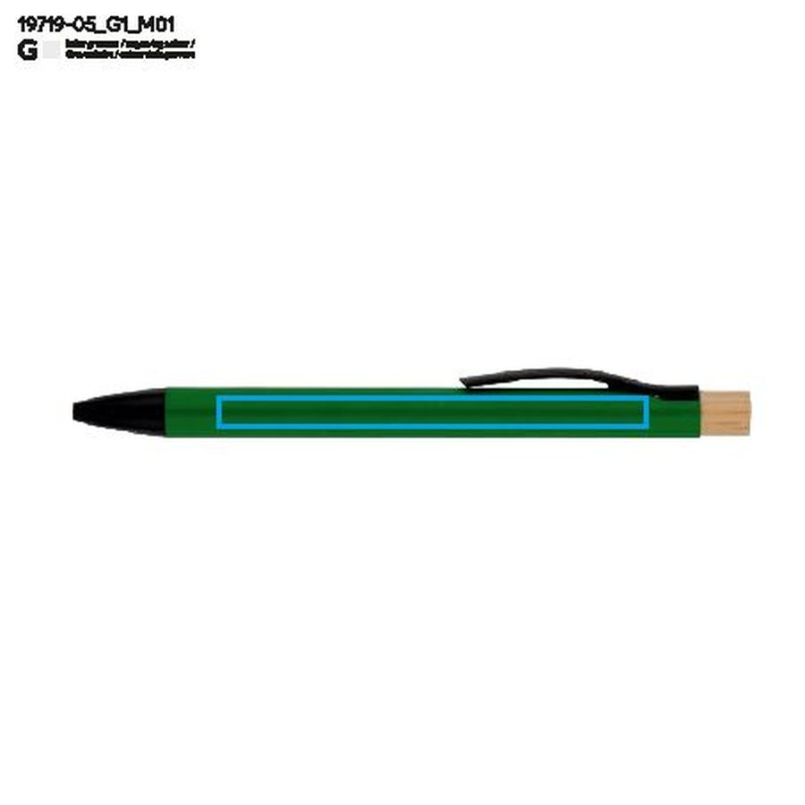 Stylo à bille PIK: Zone de marquage avant · Gravure laser