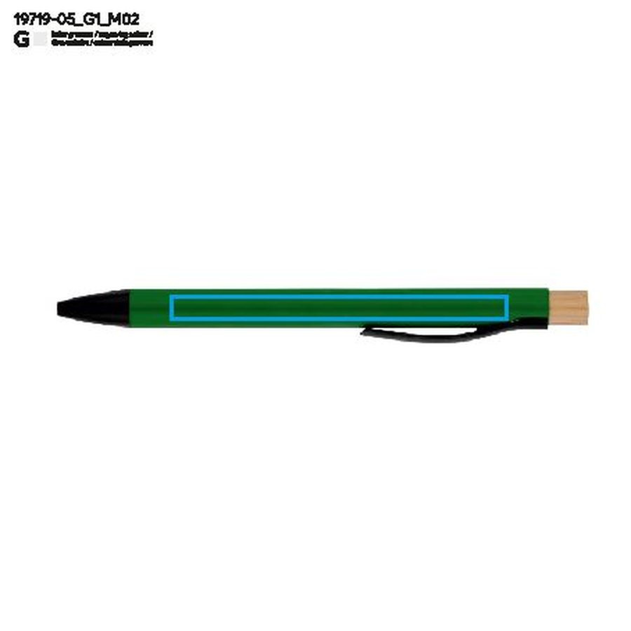 Stylo à bille PIK: Zone de marquage arrière · Gravure laser