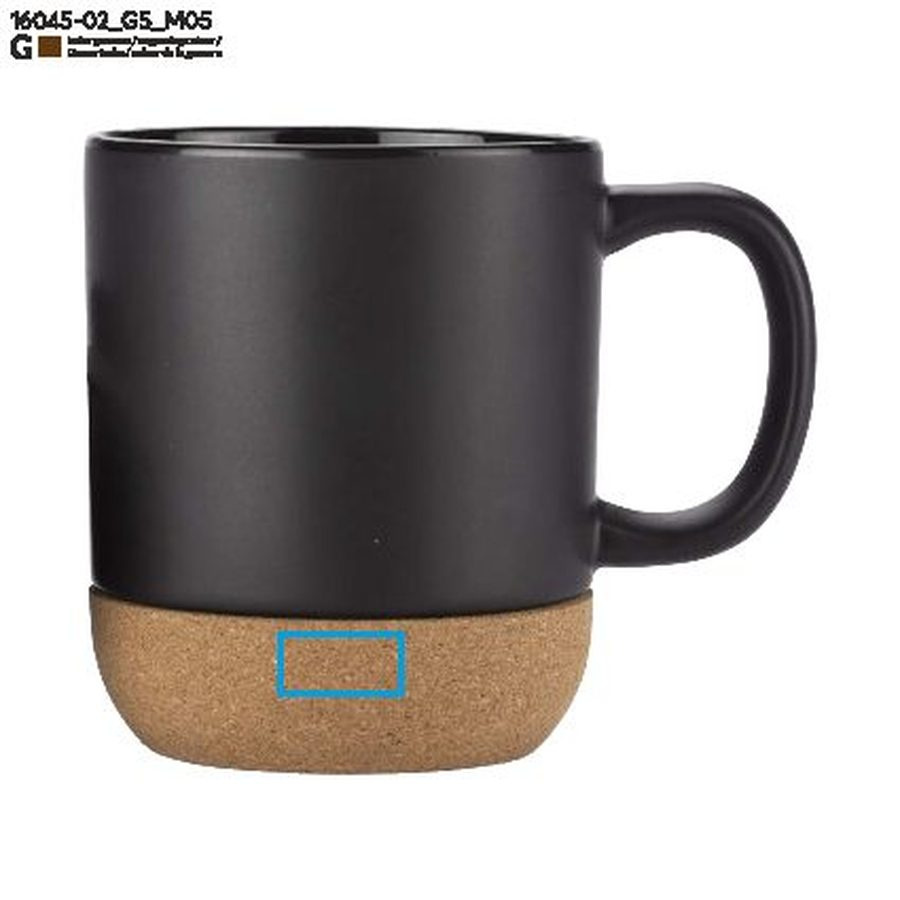 Mug SOFTEL 300 ml: Zone de marquage bottom · Gravure laser