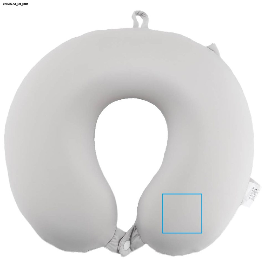 OPI – coussin de voyage en étui: Zone de marquage avant · DTF