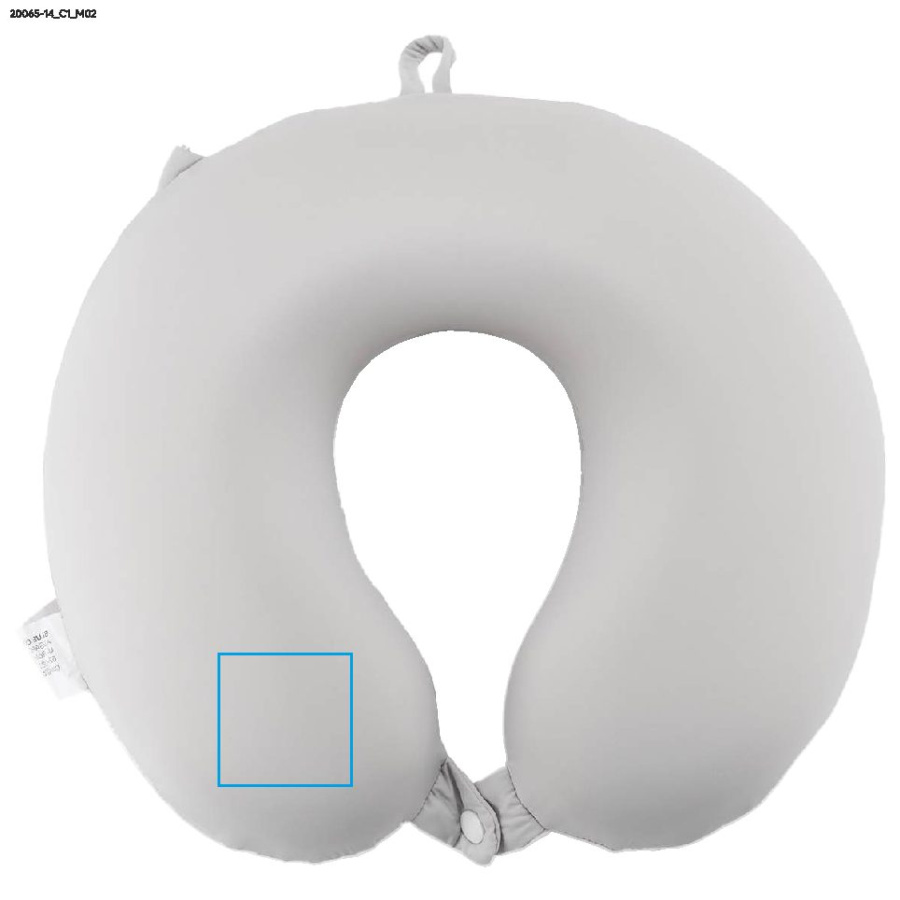 OPI – coussin de voyage en étui: Zone de marquage arrière · DTF