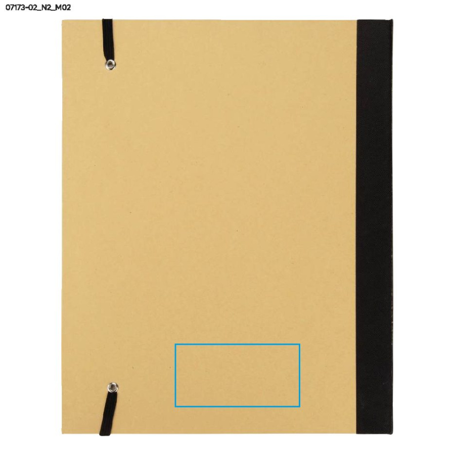 DOSI – porte-documents de conférence A4: Zone de marquage arrière · Tampographie