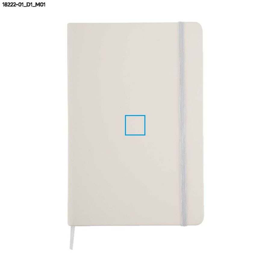 Carnet quadrillé VITAL A5: Zone de marquage avant · Doming (résinage)
