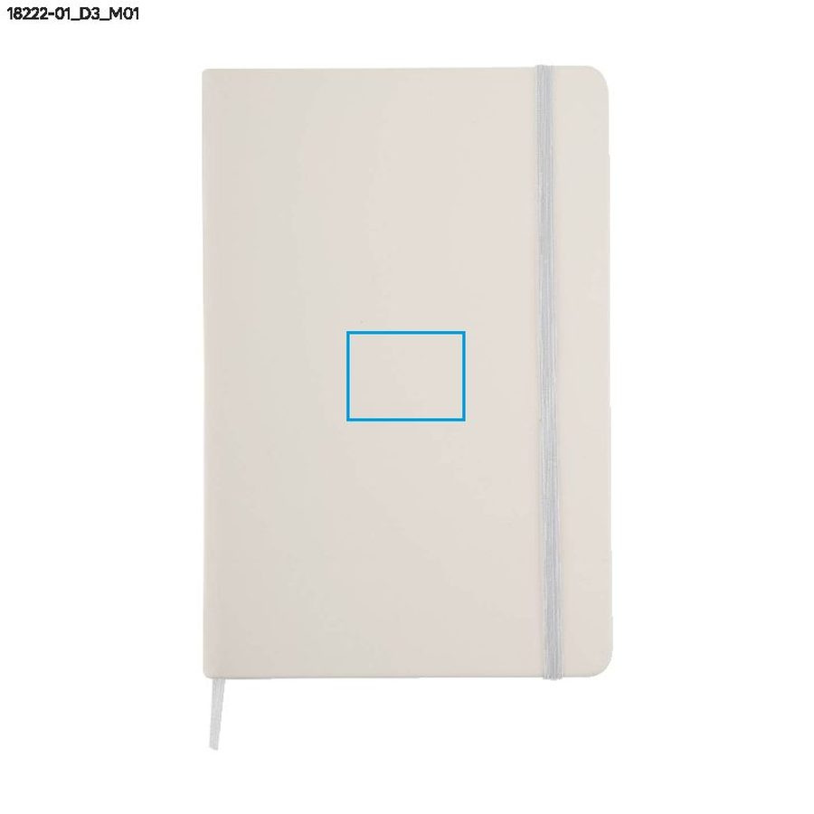 Carnet quadrillé VITAL A5: Zone de marquage avant · Doming (résinage)