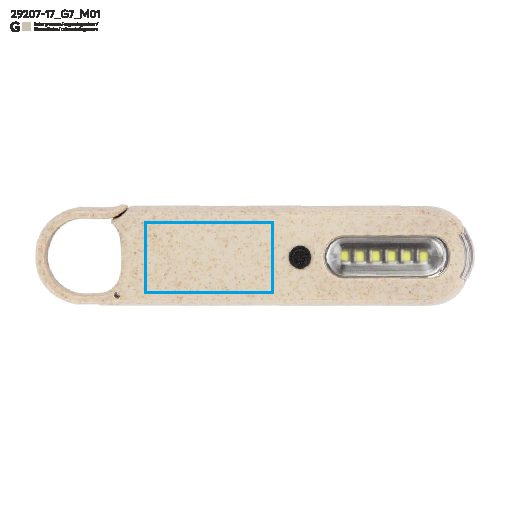 PROKO 2 – lampe de poche: Zone de marquage avant · Gravure laser