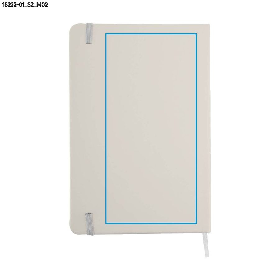 Carnet quadrillé VITAL A5: Zone de marquage arrière · Sérigraphie