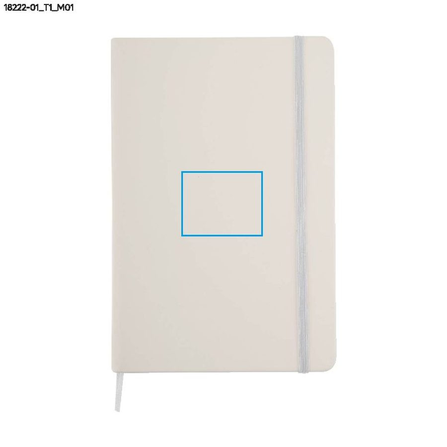 Carnet quadrillé VITAL A5: Zone de marquage avant · Marquage en creux